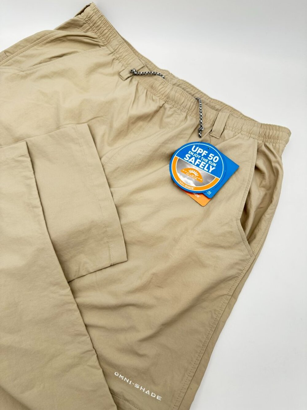 Columbia Men's PFG Backcast 30" Inseam Convertible Zip Pant, Size Large, Fossil